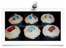 Cars & Smurfs cupcakes