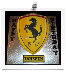 Ferrari badge cake