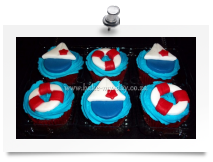 Nautical cupcakes