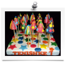 Party hat cake pops