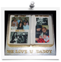 Photo album cake