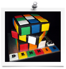 Rubik's cube cake