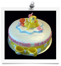 Tweety baby shower cake