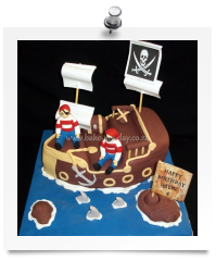 Pirate ship cake